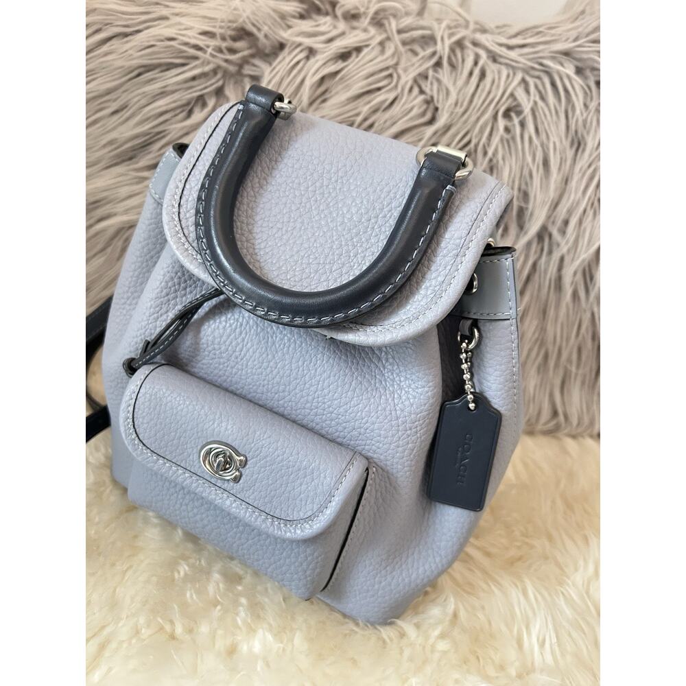 Coach Riya Backpack 21 In Colorblock Blue - Picture 2 of 7